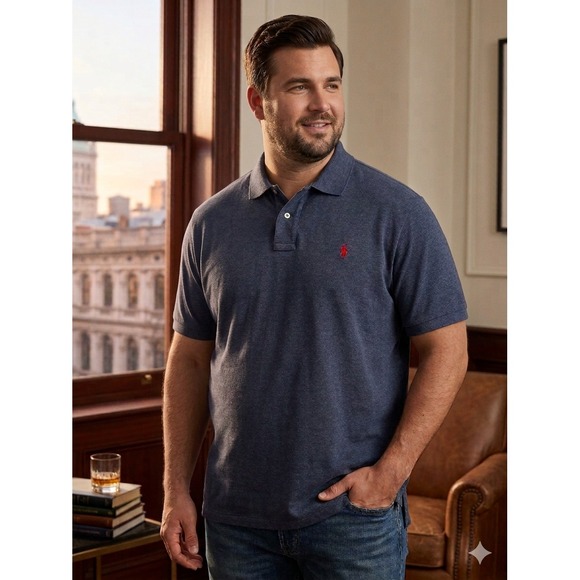 Polo Ralph Lauren Other - Polo Ralph Lauren Men's Black Polo Shirt Red Pony 3XB Big Tall 100% Cotton